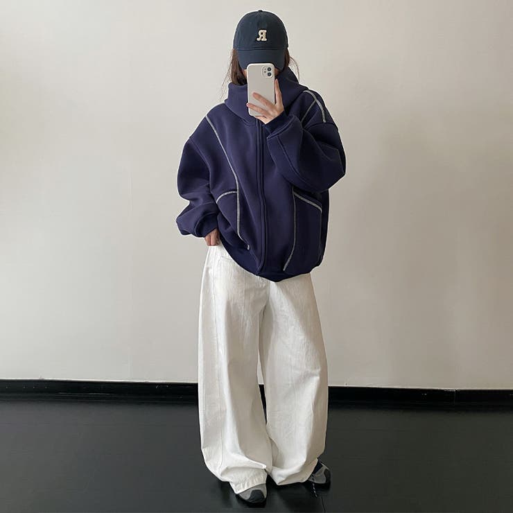 気負わず快適☆立体メッシュ フード付き ジップアップ パーカー ペア対応 | 17kg | 詳細画像6 