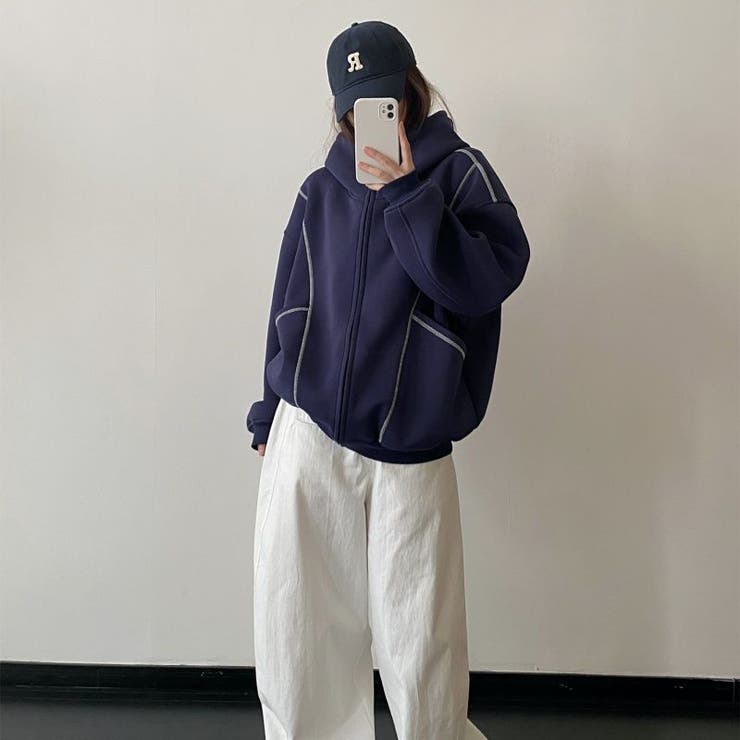 気負わず快適☆立体メッシュ フード付き ジップアップ パーカー ペア対応 | 17kg | 詳細画像3 