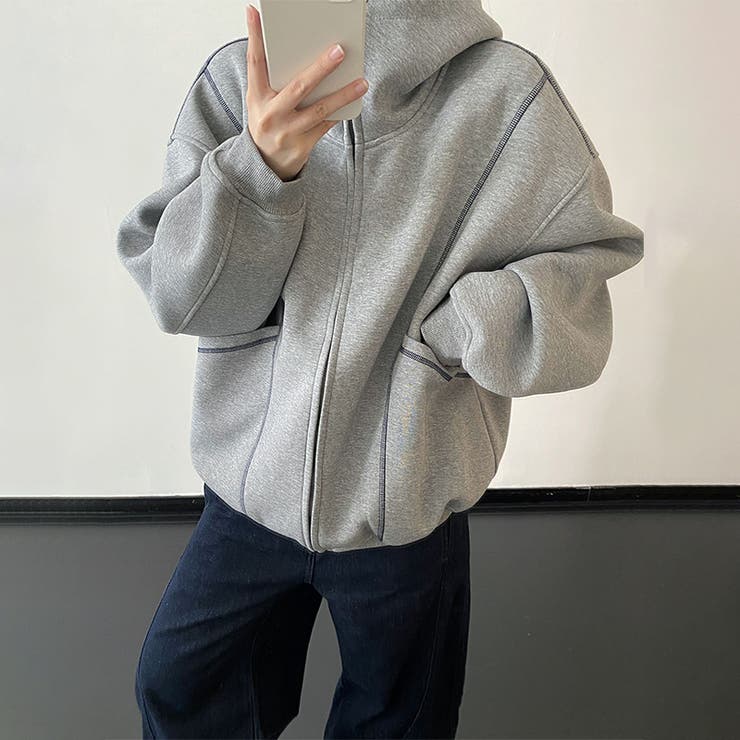 気負わず快適☆立体メッシュ フード付き ジップアップ パーカー ペア対応 | 17kg | 詳細画像11 