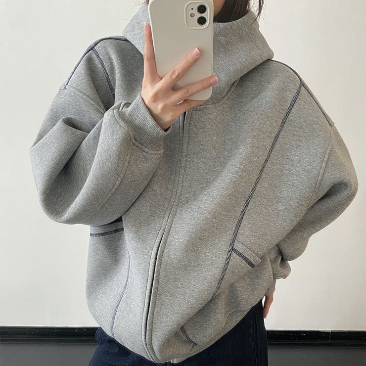 気負わず快適☆立体メッシュ フード付き ジップアップ パーカー ペア対応 | 17kg | 詳細画像4 