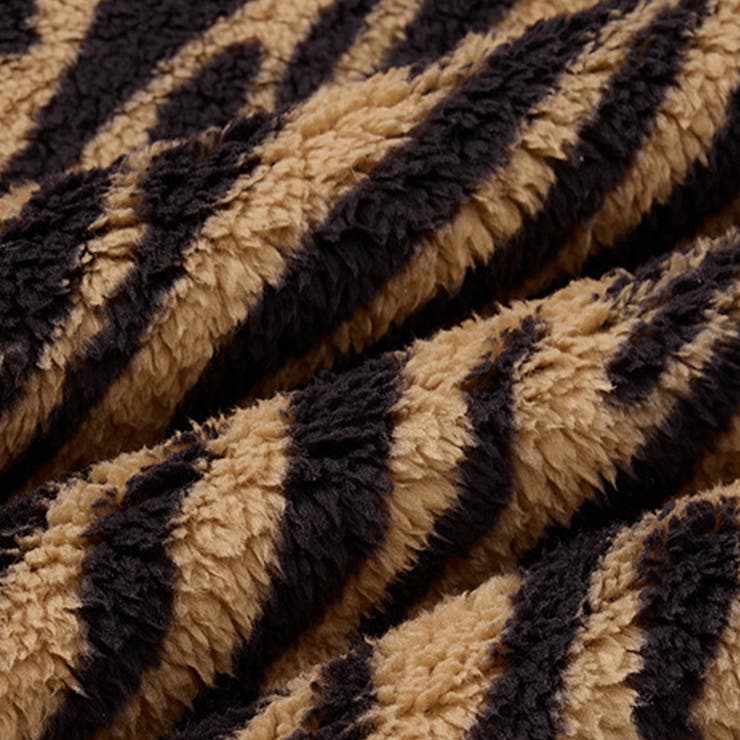 甘辛系ガールズ☆起毛 厚手 カーブシルエットタイガー柄 ボア ワイドパンツ | 17kg | 詳細画像11 