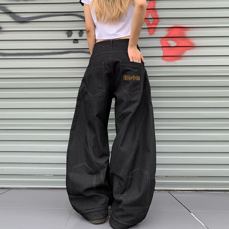 今季トレンド☆反転デザイン カーブデニムバナナパンツ | 17kg | 詳細画像13 