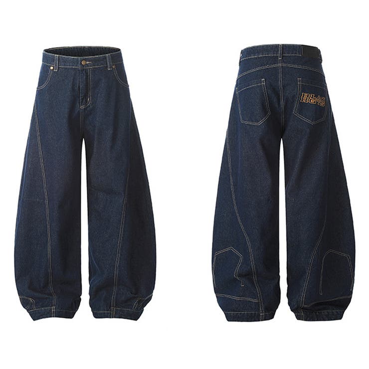 今季トレンド☆反転デザイン カーブデニムバナナパンツ | 17kg | 詳細画像14 