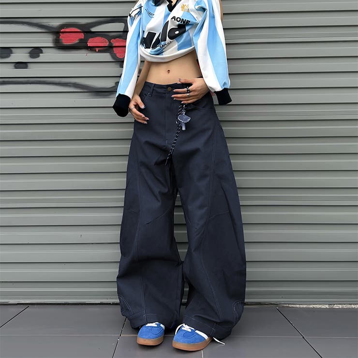 今季トレンド☆反転デザイン カーブデニムバナナパンツ | 17kg | 詳細画像3 