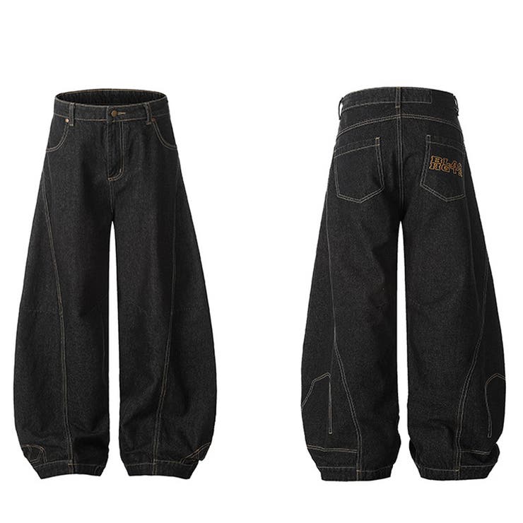 今季トレンド☆反転デザイン カーブデニムバナナパンツ | 17kg | 詳細画像8 