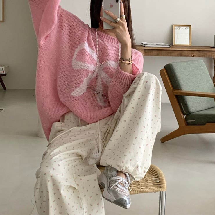 ゆるカワコーデ☆ウエストゴム 小花柄 カジュアルパンツ | 17kg | 詳細画像5 