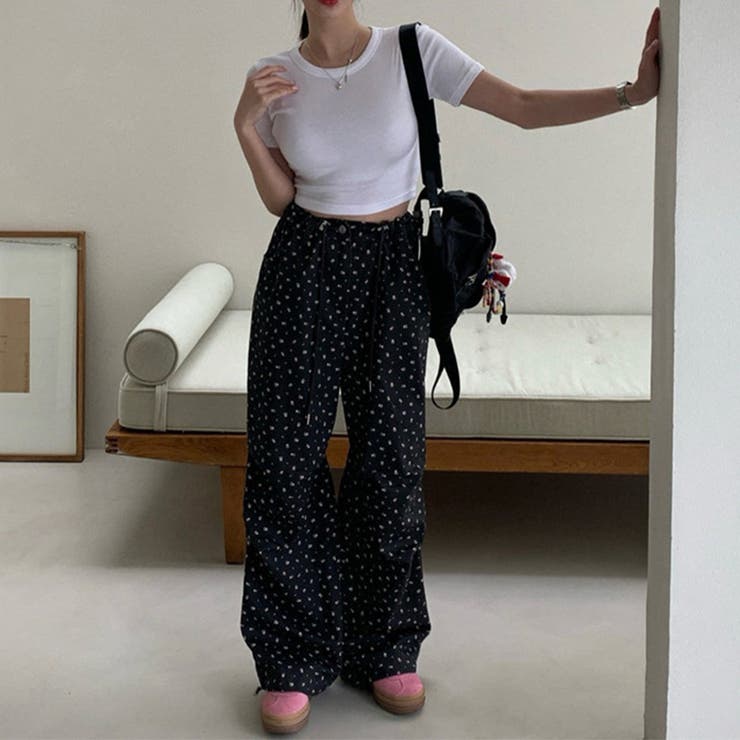 ゆるカワコーデ☆ウエストゴム 小花柄 カジュアルパンツ | 17kg | 詳細画像3 