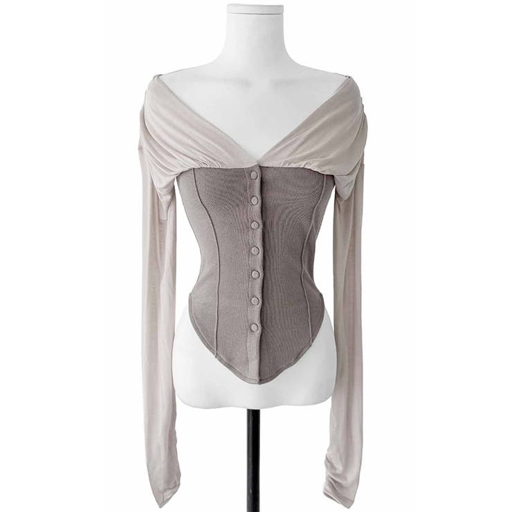 カーキ | 甘辛系ガールズ☆配色切替早春向けイレギュラーTシャツ | 17kg