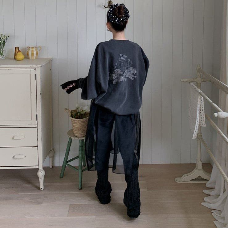 甘辛系ガールズ☆リボンプリント プルオーバースウェット | 17kg | 詳細画像6 