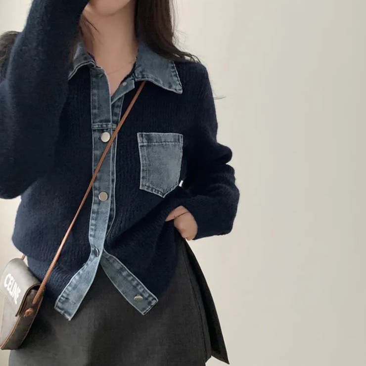 気負わず快適☆切替デニムニットジャケット | 17kg | 詳細画像5 