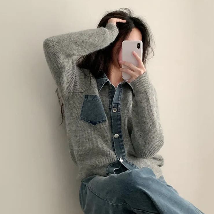 気負わず快適☆切替デニムニットジャケット | 17kg | 詳細画像9 
