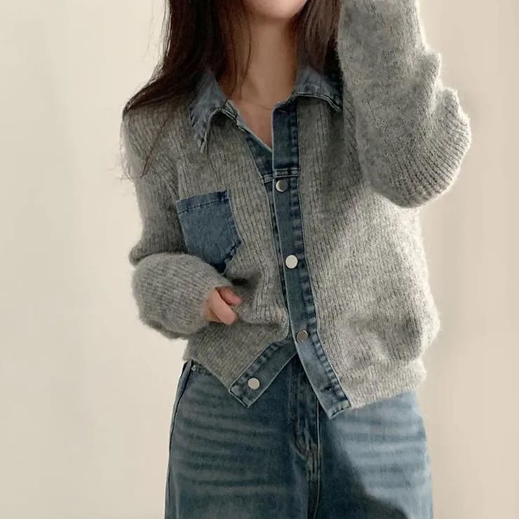 気負わず快適☆切替デニムニットジャケット | 17kg | 詳細画像10 
