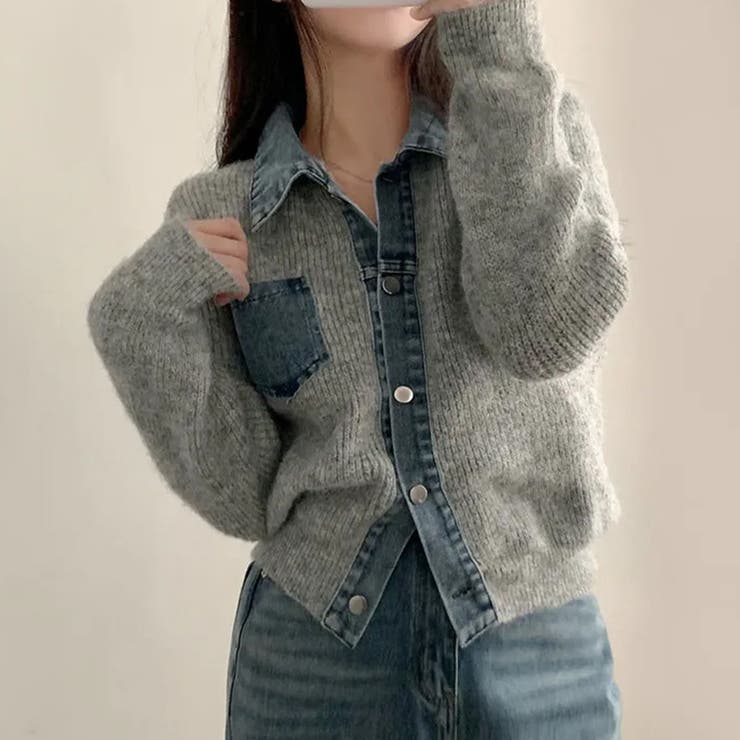 気負わず快適☆切替デニムニットジャケット | 17kg | 詳細画像11 
