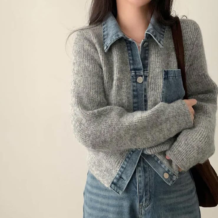 気負わず快適☆切替デニムニットジャケット | 17kg | 詳細画像13 