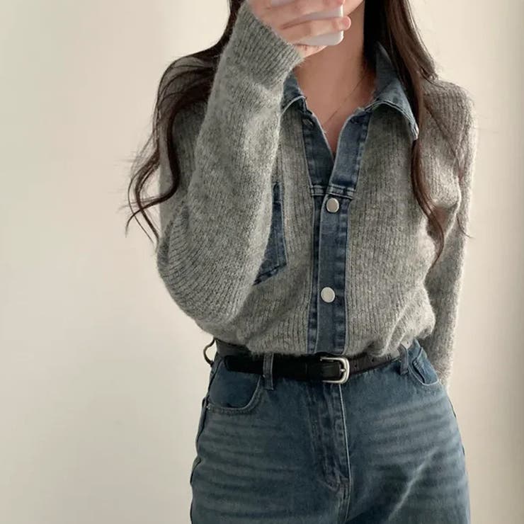 気負わず快適☆切替デニムニットジャケット | 17kg | 詳細画像14 