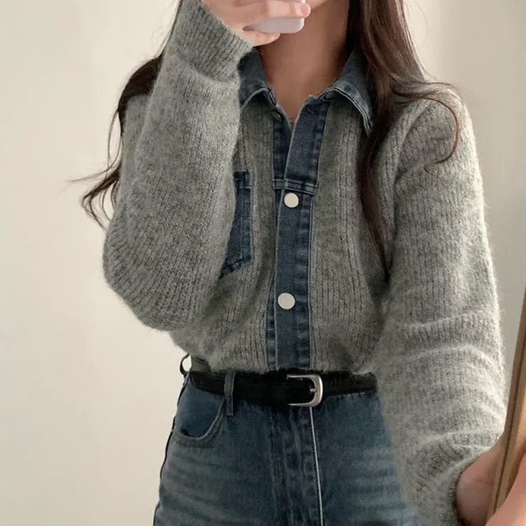 気負わず快適☆切替デニムニットジャケット | 17kg | 詳細画像15 