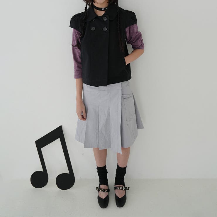 ミレニアル学園風☆ダブルボタン パフスリーブシャツ | 17kg | 詳細画像12 