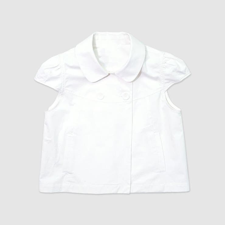 ホワイト | ミレニアル学園風☆ダブルボタン パフスリーブシャツ | 17kg