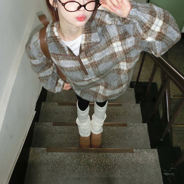 気負わず快適☆レトログリーン チェック柄 ジップアップ ファースウェット | 17kg | 詳細画像19 