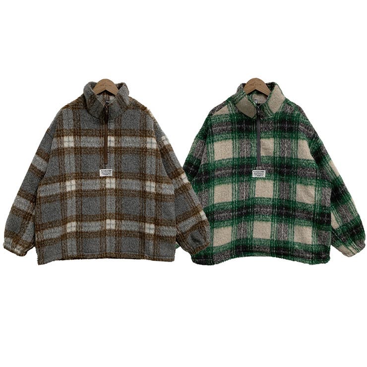 気負わず快適☆レトログリーン チェック柄 ジップアップ ファースウェット | 17kg | 詳細画像26 