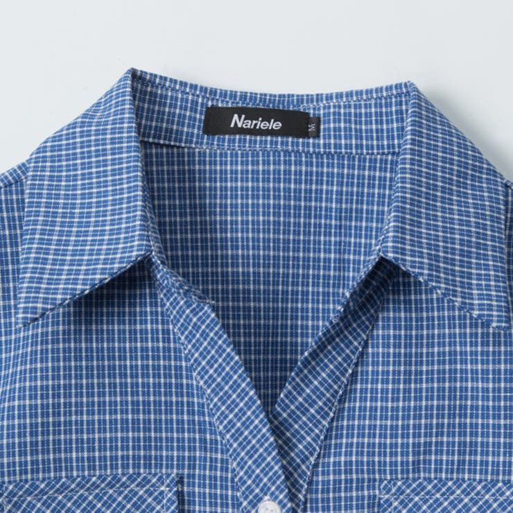 甘辛系ガールズ☆スリムフィット・ウエストシェイプチェック柄 半袖シャツ | 17kg | 詳細画像6 