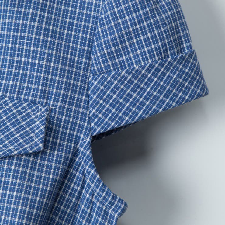 甘辛系ガールズ☆スリムフィット・ウエストシェイプチェック柄 半袖シャツ | 17kg | 詳細画像8 