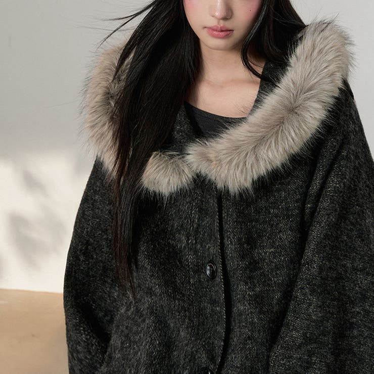 甘辛系ガールズ ダークグレー ファー襟付き | 17kg | 詳細画像9 