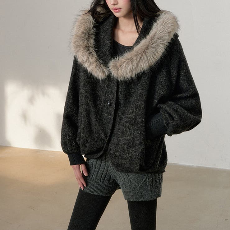 甘辛系ガールズ ダークグレー ファー襟付き | 17kg | 詳細画像10 