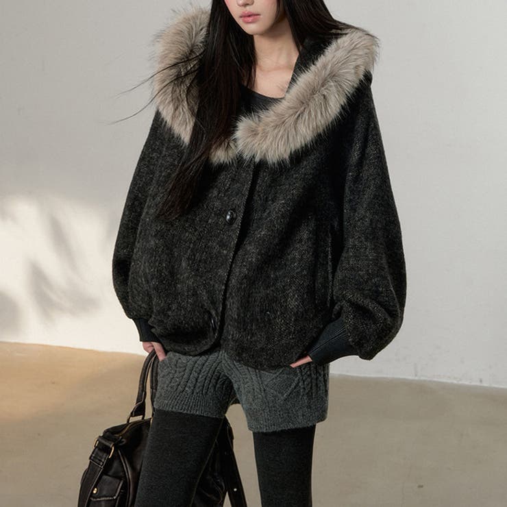 甘辛系ガールズ ダークグレー ファー襟付き | 17kg | 詳細画像11 