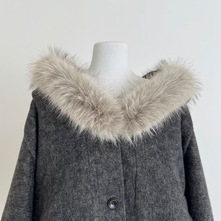 甘辛系ガールズ ダークグレー ファー襟付き | 17kg | 詳細画像12 
