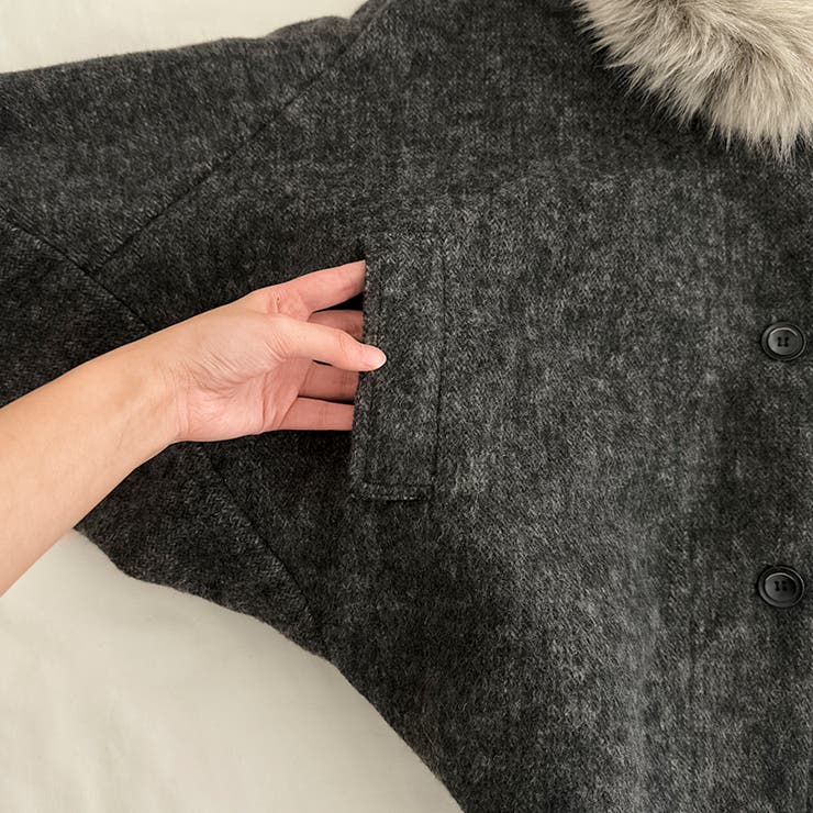 甘辛系ガールズ ダークグレー ファー襟付き | 17kg | 詳細画像17 