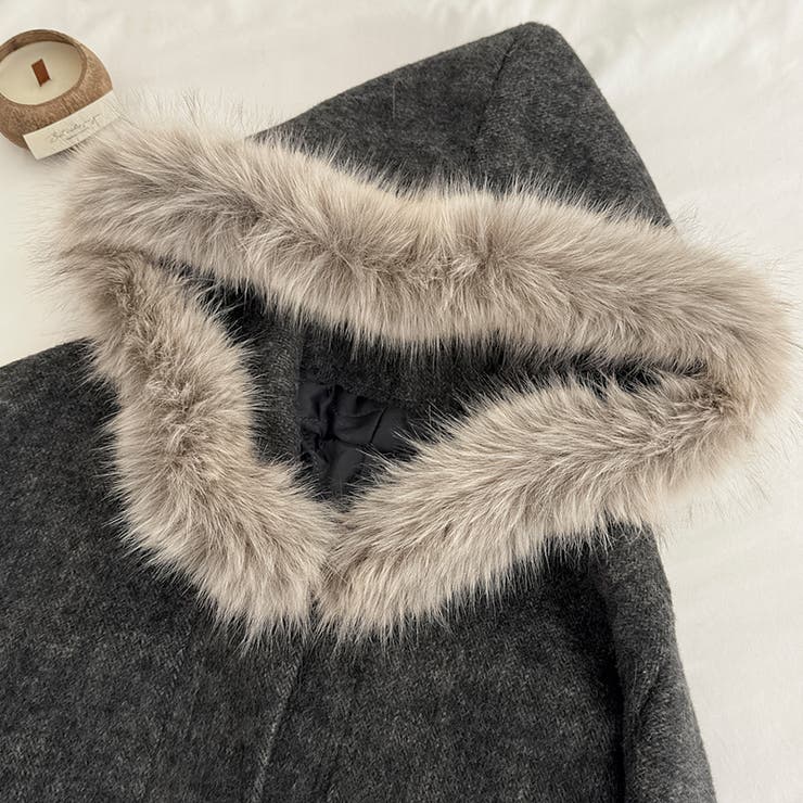 甘辛系ガールズ ダークグレー ファー襟付き | 17kg | 詳細画像18 