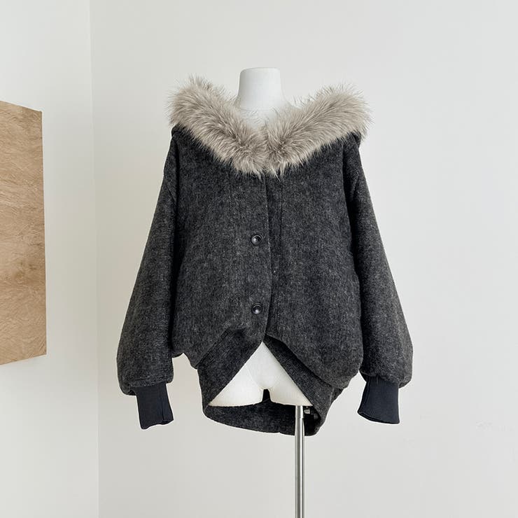 甘辛系ガールズ ダークグレー ファー襟付き | 17kg | 詳細画像23 