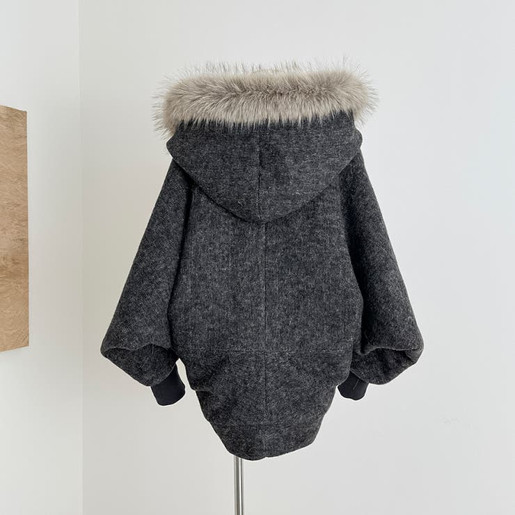 甘辛系ガールズ ダークグレー ファー襟付き | 17kg | 詳細画像24 