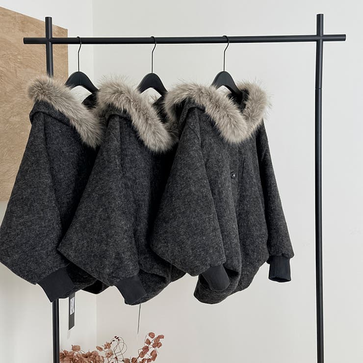 甘辛系ガールズ ダークグレー ファー襟付き | 17kg | 詳細画像25 