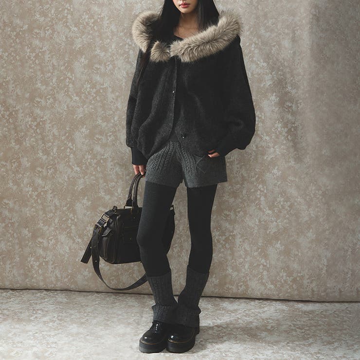 甘辛系ガールズ ダークグレー ファー襟付き | 17kg | 詳細画像5 