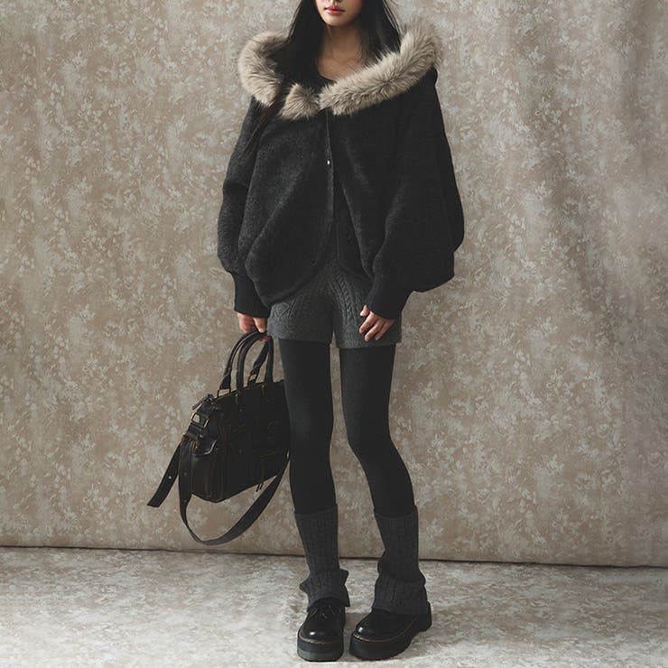 甘辛系ガールズ ダークグレー ファー襟付き | 17kg | 詳細画像6 