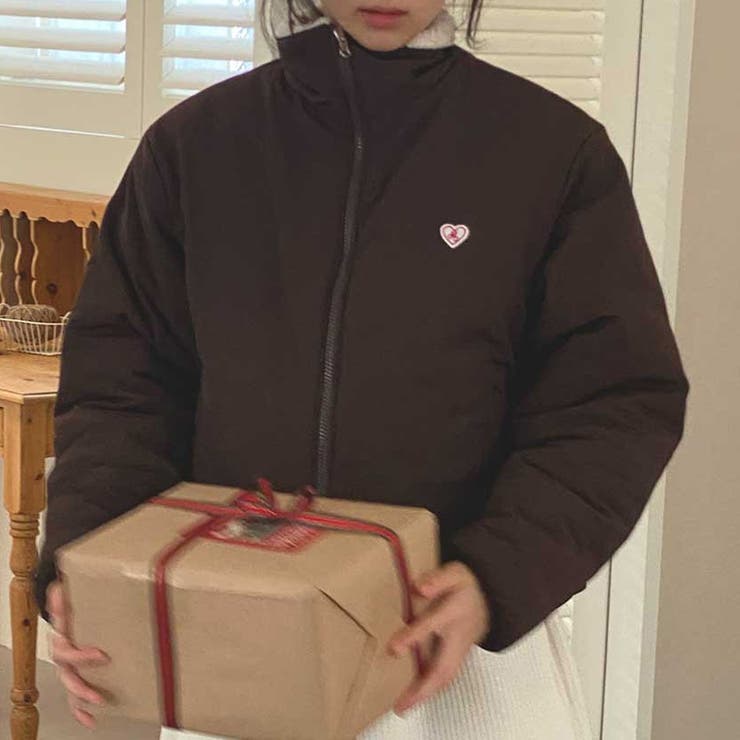 甘辛系ガールズ☆リバーシブル着用可 リボンジャカード ボア ショートジャケット | 17kg | 詳細画像4 