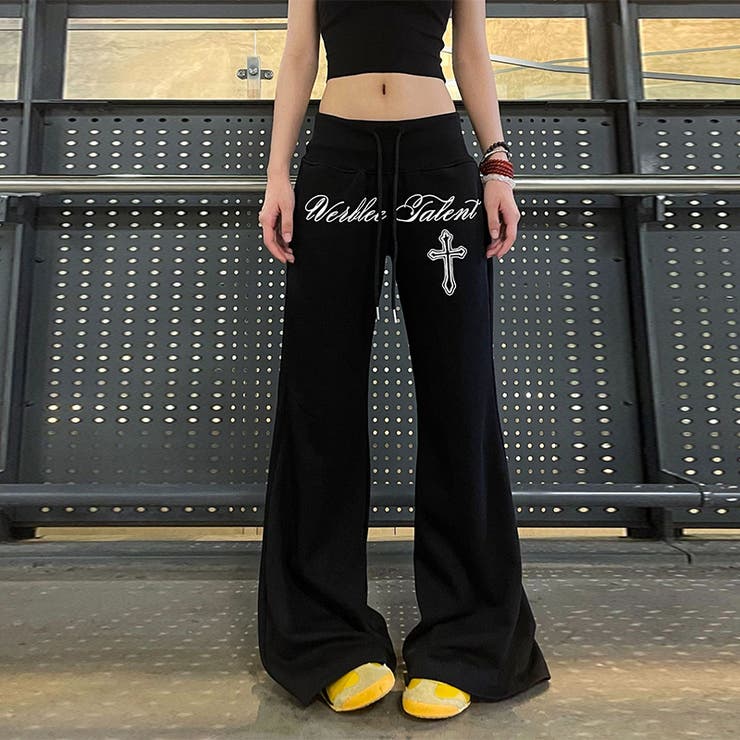 今季トレンド☆レースアップ 微フレアスポーツスウェット ルーズ ワイドパンツ | 17kg | 詳細画像6 