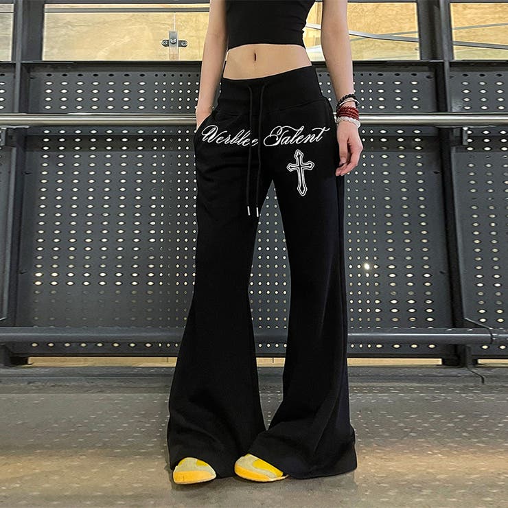 今季トレンド☆レースアップ 微フレアスポーツスウェット ルーズ ワイドパンツ | 17kg | 詳細画像4 