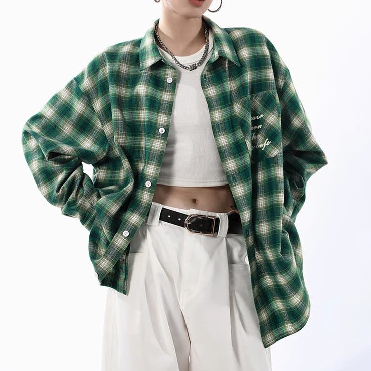 ユニセックス☆配色チェック柄 長袖シャツ若々しい ルーズフィット | 17kg | 詳細画像20 