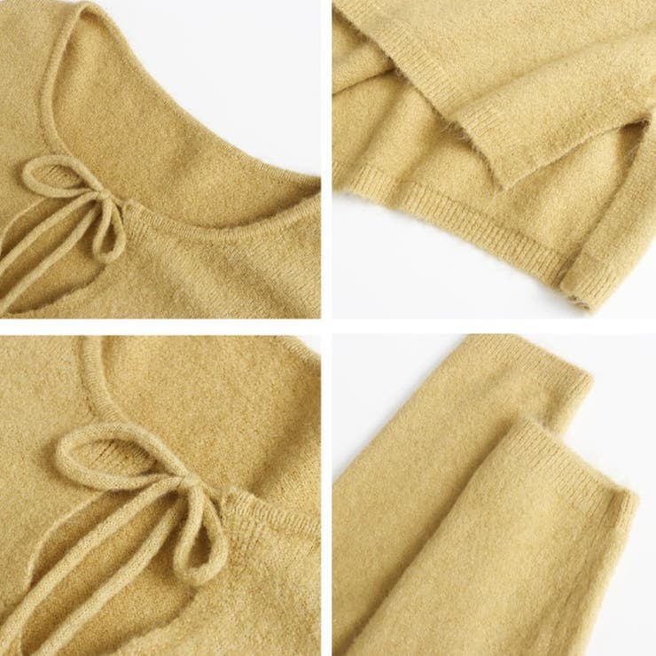 甘辛系ガールズ☆【春】リボン付き Vネック ルーズニットセーター | 17kg | 詳細画像10 