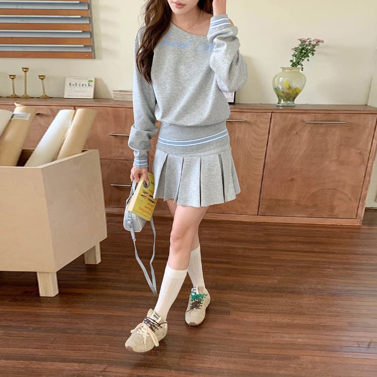 ミレニアル学園風 【春】ルーズワンショルダー ロゴスウェット | 17kg | 詳細画像3 