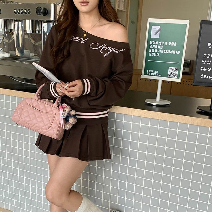 ミレニアル学園風 【春】ルーズワンショルダー ロゴスウェット | 17kg | 詳細画像14 