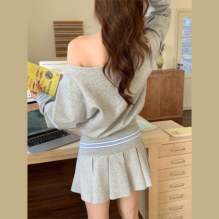 ミレニアル学園風 【春】ルーズワンショルダー ロゴスウェット | 17kg | 詳細画像17 