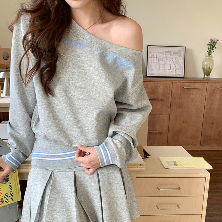 ミレニアル学園風 【春】ルーズワンショルダー ロゴスウェット | 17kg | 詳細画像19 