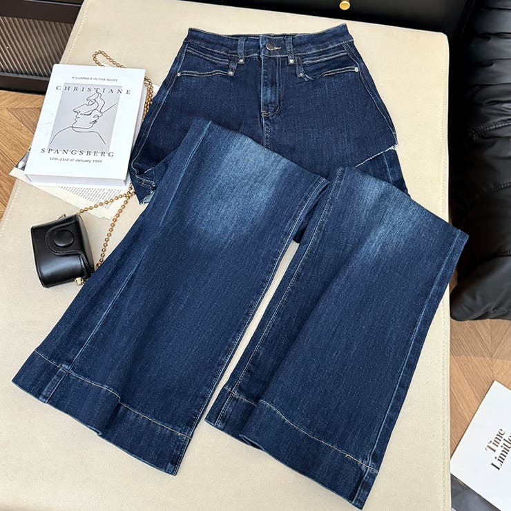 今季トレンド☆【春】フェイクレイヤードスカート風デニムパンツ | 17kg | 詳細画像2 