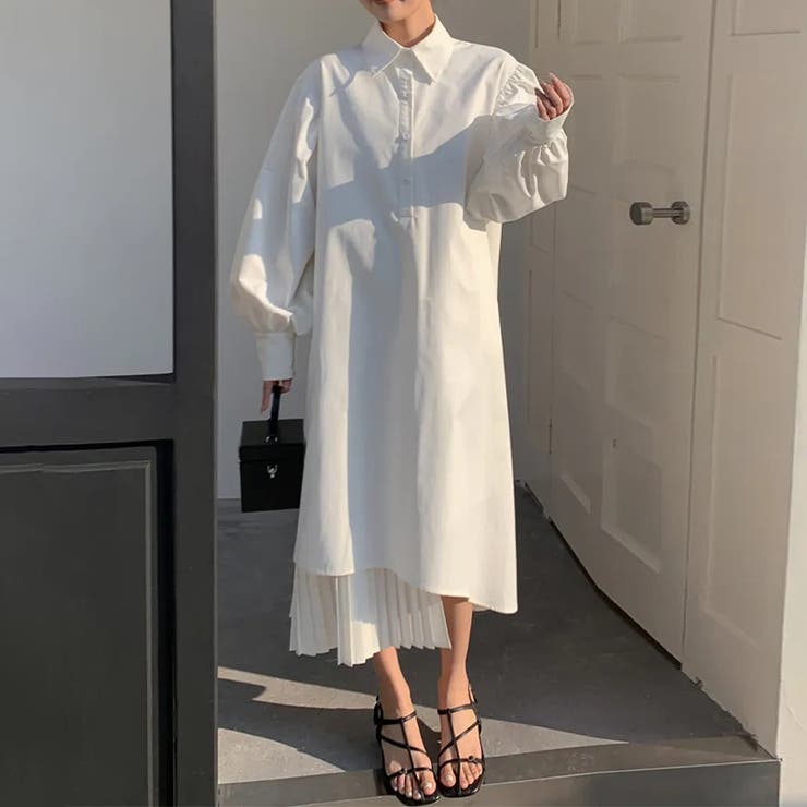 気負わず快適☆【春】切り替えプリーツ シャツワンピース | 17kg | 詳細画像6 