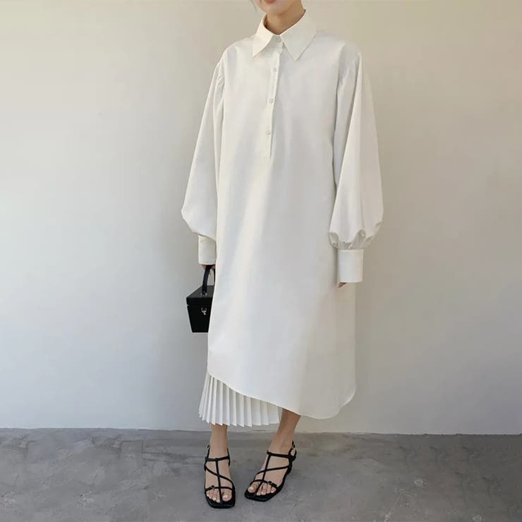 気負わず快適☆【春】切り替えプリーツ シャツワンピース | 17kg | 詳細画像11 