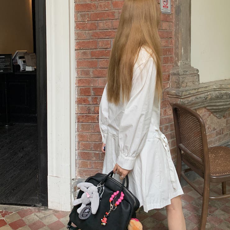 甘辛系ガールズ 【春】ダブルウエストベルト装飾 シャツワンピースプリーツスカート | 17kg | 詳細画像26 